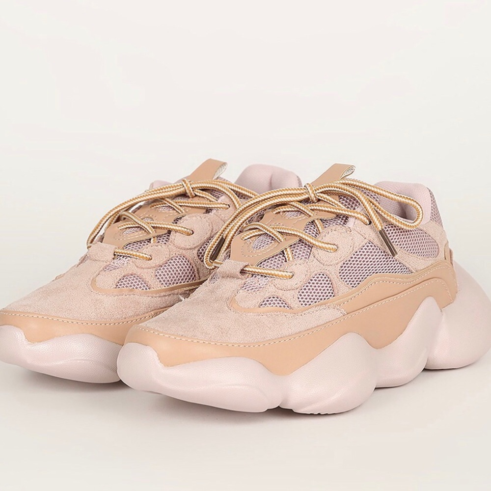 Nude blush sneakers